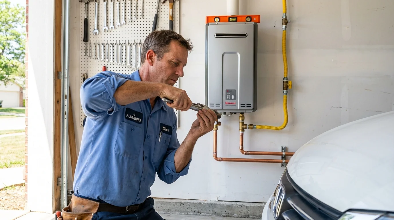 Tankless water heater installation by a Johns Plumbing LLC plumber in Tieton